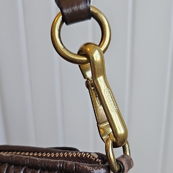 Coach 2011 Madison Gathered Leather Sophia Satchel Chocolate Brown - Picture 5 of 13